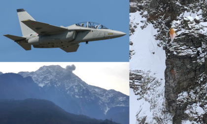 Jet militare caduto sul monte Legnone a Lecco: l’incendio in volo, poi lo schianto. Morto uno dei due piloti, l’altro è salvo
