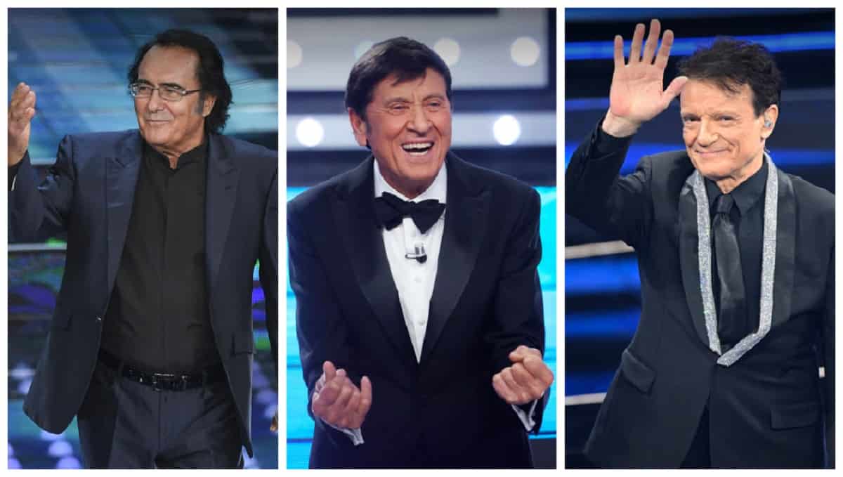 Sanremo, 8 febbraio sul palco per la prima volta insieme, Albano, Ranieri e Morandi