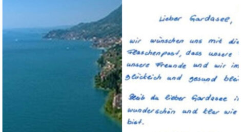 Nel Lago di Garda un messaggio in bottiglia scritto undici anni fa