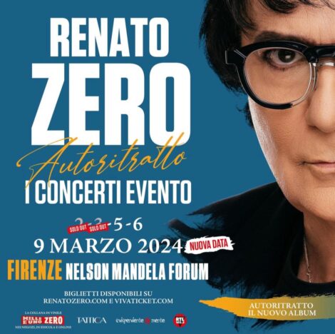 Renato Zero: “Autoritratto – I concerti evento”, tre sold out, una nuova data (quinta) a Firenze (9/3)