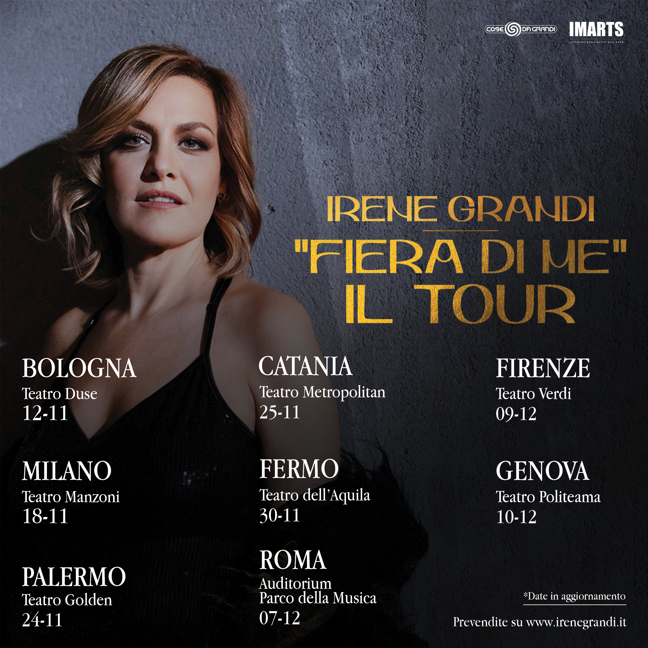 Irene Grandi: celebra 30 anni di carriera con il “Fiera di me tour”