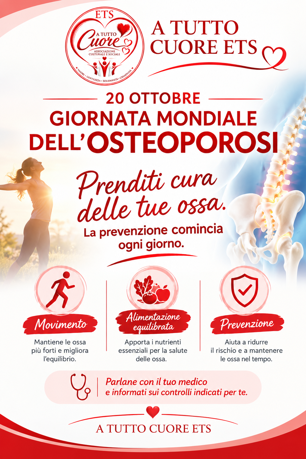 LOCANDINA GIORNATA MONDIALE OSTEOPOROSI A TUTTO CUORE ETS