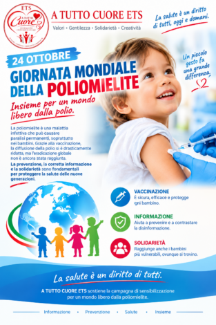 Giornata mondiale della poliomielite: dal 1988 casi di polio selvaggia ridotti di oltre il 99%